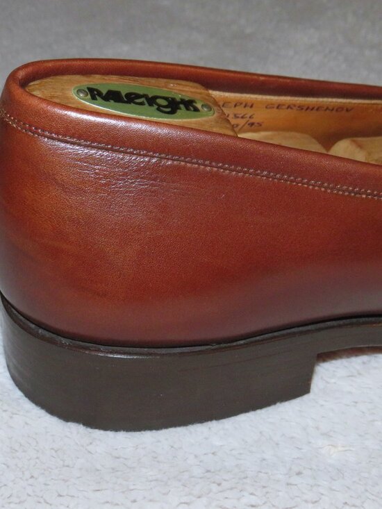 E. Vogel Bespoke Mahogany Calf Leather Split Toe Penny Loafer 11 EE main image 16